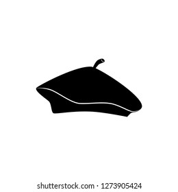 French beret vector icon. Headwear illustration.