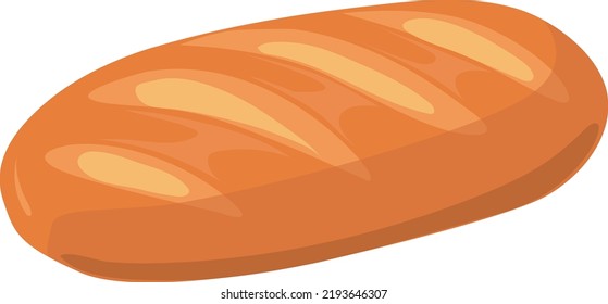 French bread cartoon icon. Fresh tasty bakery