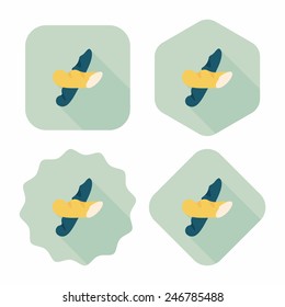 French bread flat icon with long shadow,eps10