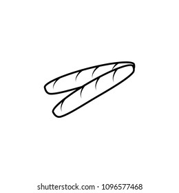 French bread icon. Element of food icon for mobile concept and web apps. Thin line French bread icon can be used for web and mobile on white background