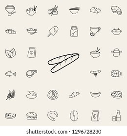 French bread icon. Food icons universal set for web and mobile