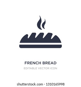 french bread icon on white background. Simple element illustration from Food concept. french bread icon symbol design.