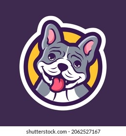 French Bulldog cartoon character design