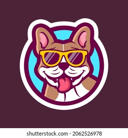 French Bulldog cartoon mascot design