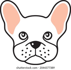 French bulldog color vector illustration