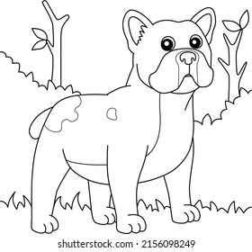 French Bulldog Dog Coloring Page Kids Stock Vector (Royalty Free ...