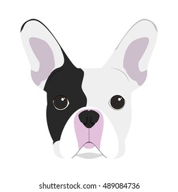 French Bulldog dog isolated on white background vector illustration