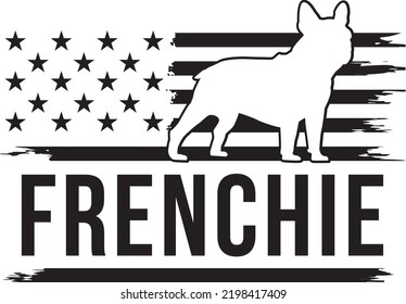 French bulldog dog owner frenchie pet lover EPS vintage flag