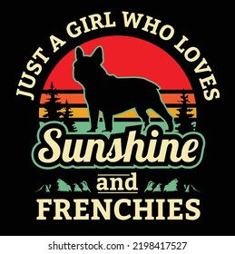 French bulldog dog owner frenchie pet lover EPS retro vintage dog pet lover girl