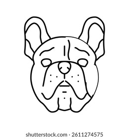 french bulldog dog puppy pet line icon vector. french bulldog dog puppy pet sign. isolated contour symbol black illustration
