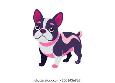 French Bulldog dog vector image illustration