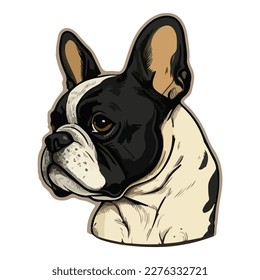 French Bulldog Flat Icon Isolated On White Background