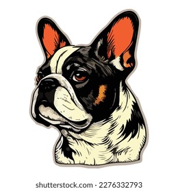 French Bulldog Flat Icon Isolated On White Background