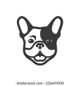 French bulldog - Frenchie logo - vector illustration