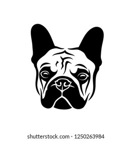 French bulldog - Frenchie logo - vector illustration