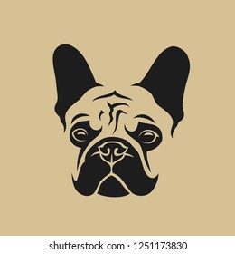 French Bulldog - Frenchie Logo - Vector Illustration