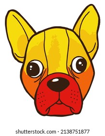 French Bulldog Funny Vector Illustration svg