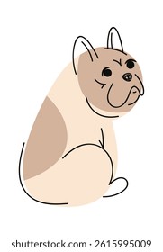 French bulldog hand drawn dog