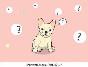 French Bulldog has a doubt. French Bulldog wears a puzzled expression, showcasing doubt. Perfect for pet-related projects.