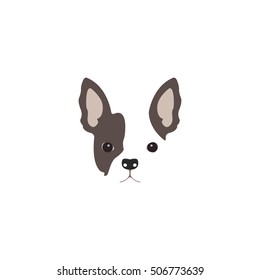 French Bulldog head. Logo dog.