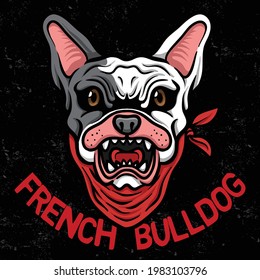 French Bulldog Head Logo Esport Illustrator Stock Vector (Royalty Free ...