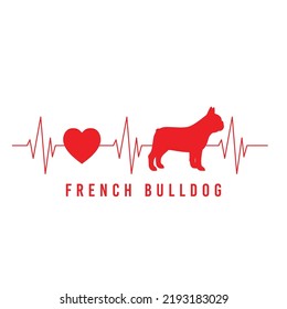 french bulldog heartbeat Dog bulldog lovers funny design