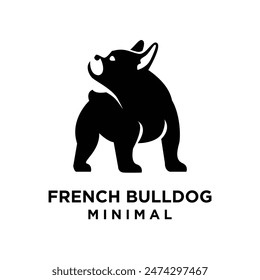 French bulldog icon design illustration template vector