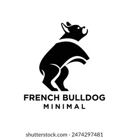 French bulldog icon design illustration template vector