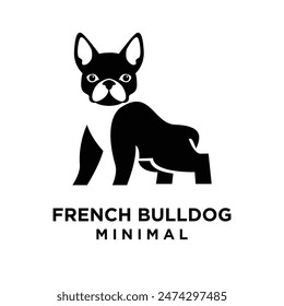 French bulldog icon design illustration template vector