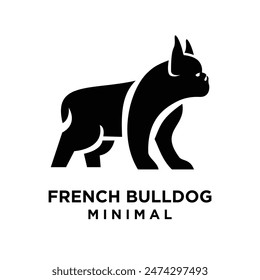 French bulldog icon design illustration template vector