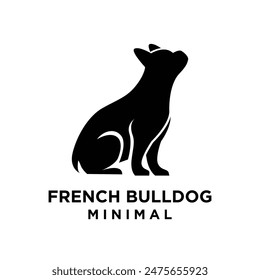 French bulldog icon design illustration template vector