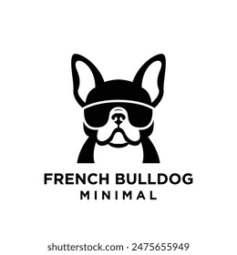 French bulldog icon design illustration template vector