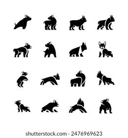 French bulldog icon design illustration template vector