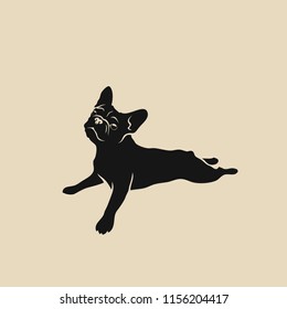 French bulldog icon - isolated vector illustration