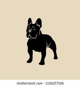 French bulldog icon - isolated vector illustration