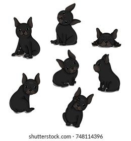 French Bulldog. Isolated vector object.