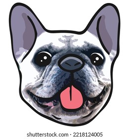 French Bulldog Pet Colored Drawing