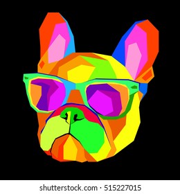 French Bulldog. Print on clothes. Cute puppy. French Bulldog hand made.