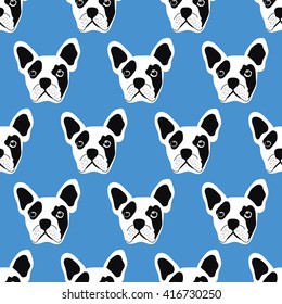 French Bulldog Seamless Pattern