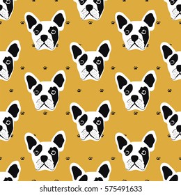 french bulldog seamless pattern