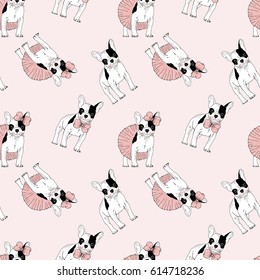  French Bulldog Seamless Pattern