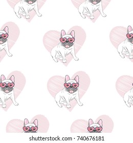 french bulldog seamless pattern