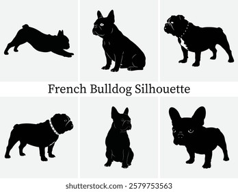 French Bulldog Silhouette Bundle Design