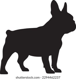 French Bulldog Silhouette full body Standing