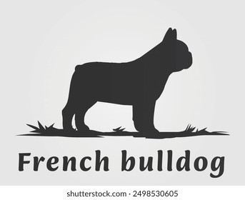 French bulldog Silhouette vector art