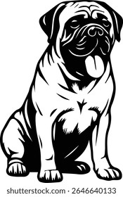 Francês Bulldog Sitting design eps sobre fundo transparente