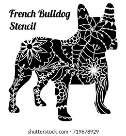 French bulldog stencil