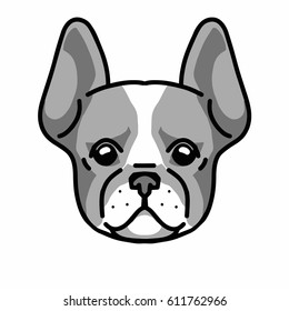 French Bulldog. Sticker, Logo.