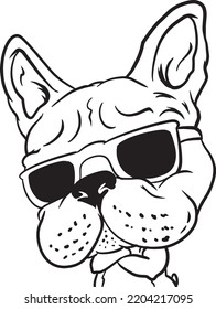 french bulldog sunglass svg, bulldog face svg,dog with sunglass, instant download file svg