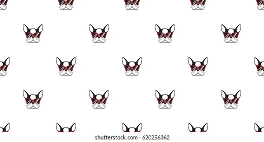 French bulldog sunglasses Seamless Pattern